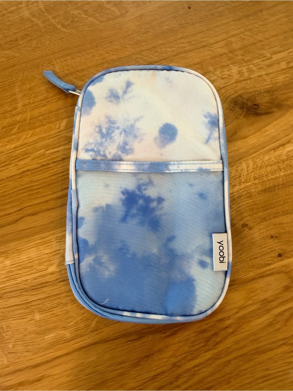 Yoobi Blue Tie-Dye Pencil Pouch - Compact Organizer